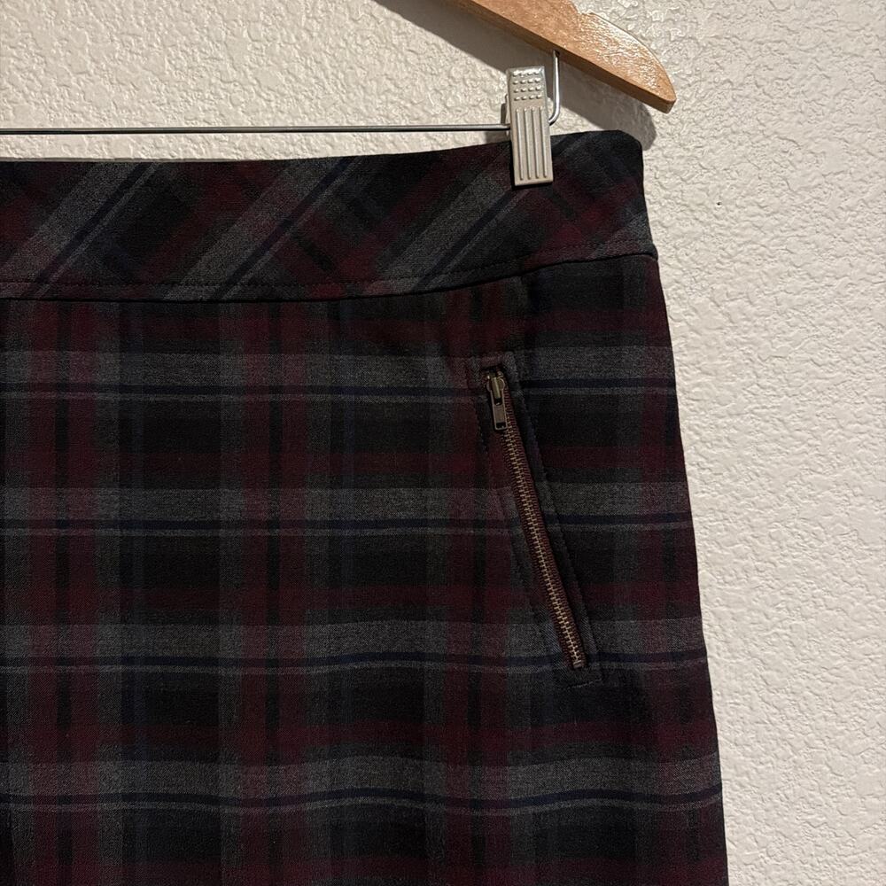 NEW LOFT Plaid Mini Skirt Academia Office Retro 90s Y2K Aline Preppy Pockets 10 - Picture 3 of 6
